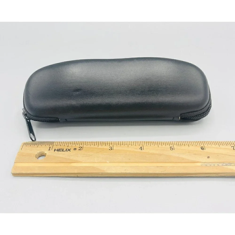 Black VOGUE Eyeglasses Case Zipper Zip-up Semi-hard Sunglasses Clamshell